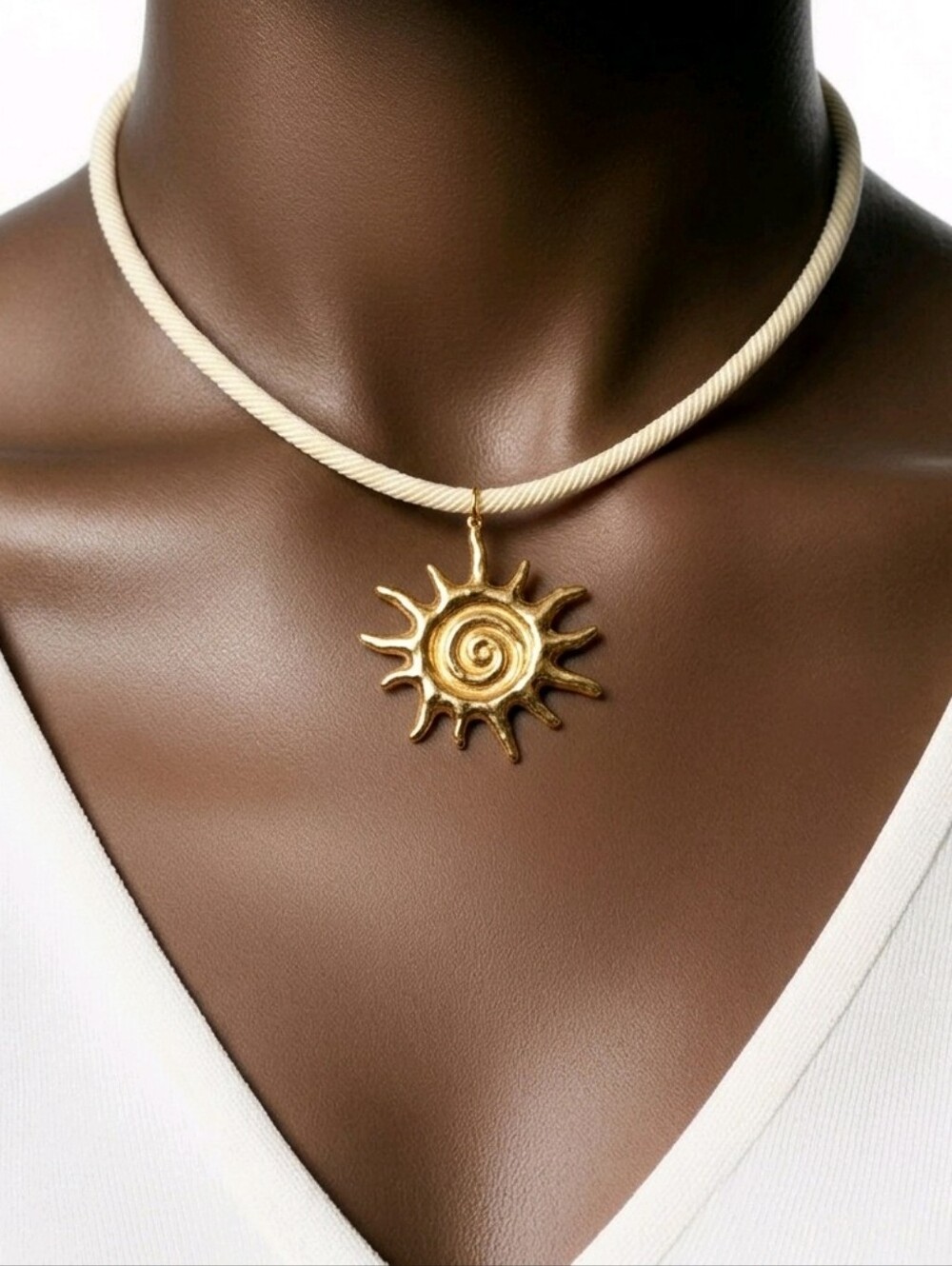 Mayamar Sun Charm Chord Necklace & Gift Bag
